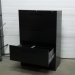 Global Black 4 Drawer Lateral Filing Cabinet, Locking